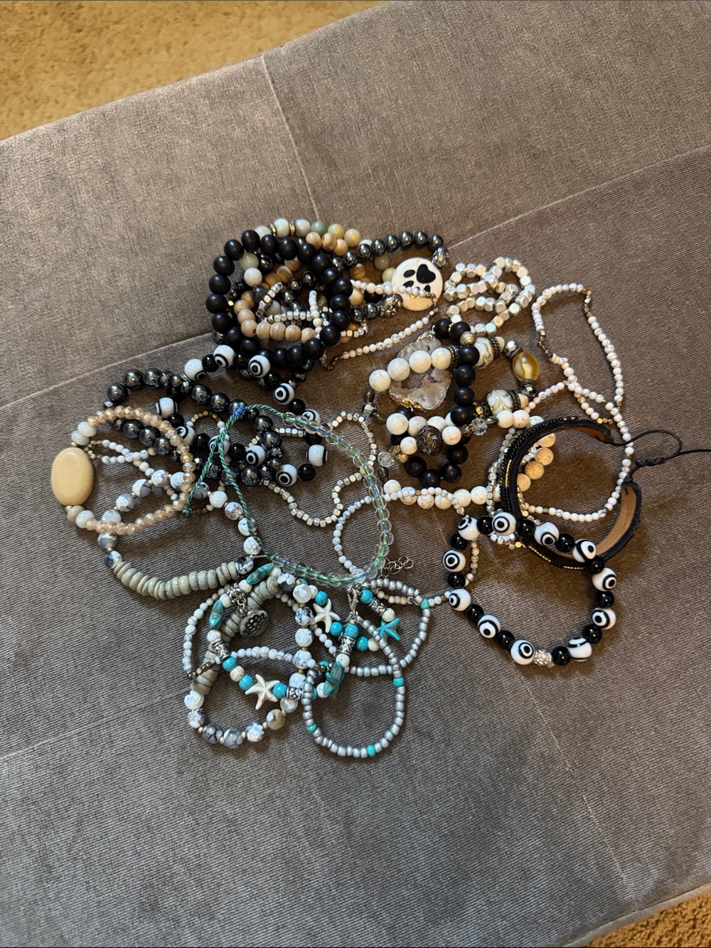 Lot of beaded bracelets/ mixed materials